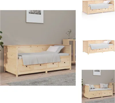 Produktbild von vidaXL Tagesbett 90x190 cm Massivholz Kiefer - Betten & Bettgestelle