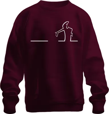 Immagine prodotto di Balum La Linea Lui Osvaldo Cavandoli Cartoon Balum Balum Balum Unisex Felpa Pullover, Borgogna, S