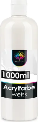 Produktbild von OfficeTree Acrylfarbe 1 Liter weiß