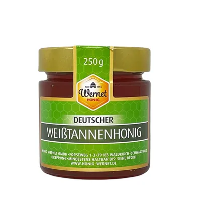 Produktbild von Honig Wernet Traditionsimker im Schwarzwald Deutscher Weißtannenhonig im 250g Glas