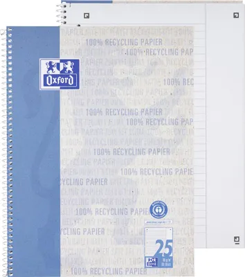 Image de OXFORD 400159364 OXFORD Collegeblock Recycling DIN A4 ligné bord extérieur