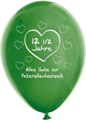 Produktbild von 10 grüne Luftballons Petersilienhochzeit - 30 cm Naturlatex für Befüllung mit Luft oder Helium