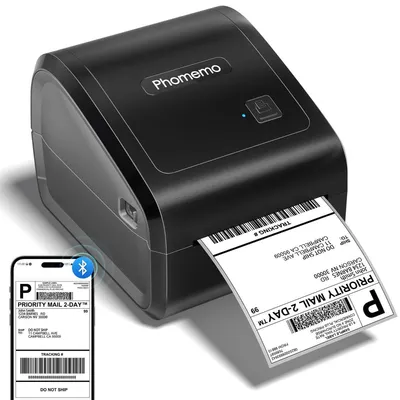 Produktbild von INF Bluetooth Thermoetikettendrucker 108mm 203dpi ABS USB-B für Versand