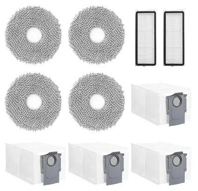 Ersatzteile für Roborock Qrevo S – 4 Beutel, 4 Mopps, 2 Filter