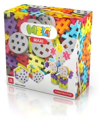 Produktbild von Meli Maxi Constructor 70-teiliges Bausteine-Set – Konstruktionsspielzeug ab 1 Jahr