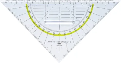 Immagine prodotto di Aristo 70-AR1555/2 ARISTO Geodreieck 22,5cm Facette und Tuschenoppen 10Stk.