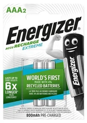 Obrázok produktu pre Energizer 7638900350005, Nabíjateľná batéria, AAA, Nikel-Metal Hydrid (nimh), 1,2 V, 2 kusov, 800 mAh