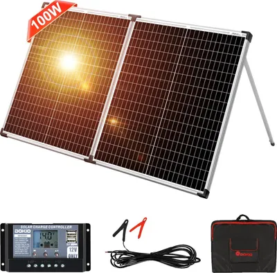 Produktbild von Solarpanel, monokristalline Bauweise, tragbar und wasserdicht, 100w