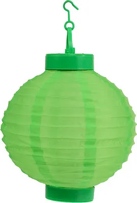 Produktbild von Lampion LED Solar Grün 20cm Gartenlicht wetterfest