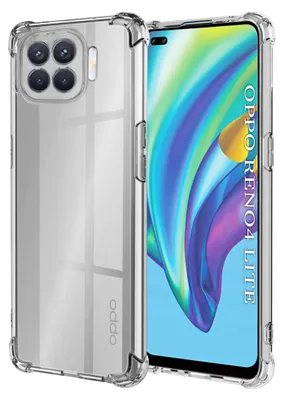 Produktbild von Techsuit - Stoßfeste transparente Silikonhülle für Oppo Reno4 Lite – transparent