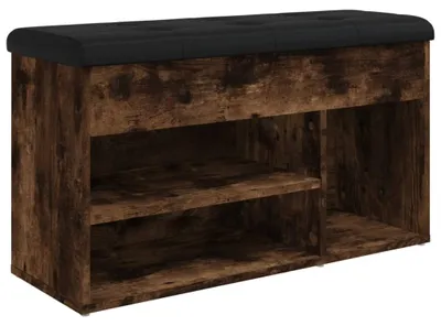 Obrázok produktu pre vidaXL Lavica na topánky smoke oak 82x32x45,5 cm materiál na báze dreva