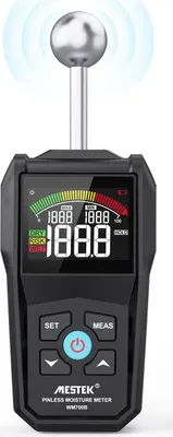 Produktbild von Digitales Feuchtigkeitsmessgerät, zerstörungsfrei, 0–100%, Messung bis 40 mm, Farbdisplay, Alarm, Max/Min, Holz, Beton, Putz