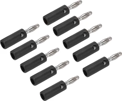 Zdjęcie produktu dla 10szt 22.090 4mm wtyk bananowy Pozłacany wtyk bananowy do sprzętu elektronicznegoCzarny