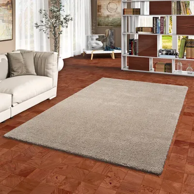 Produktbild von Hochflor Shaggy Teppich Palace Taupe, Größe:400x500 cm