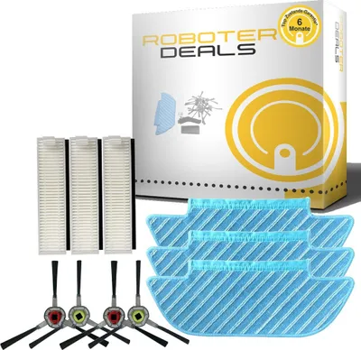 Produktbild von Zubehör Set für Ecovacs Deebot Slim OZMO 10 (3x Pad, 4x Seitenbürste, 3x Filter)