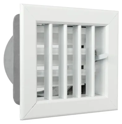 Lüftungsgitter Aluminium weiß, 140x130 mm, Einbau