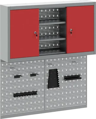 Immagine prodotto di Set di armadi per attrezzi con lo scaffale 3 pcs Rosso