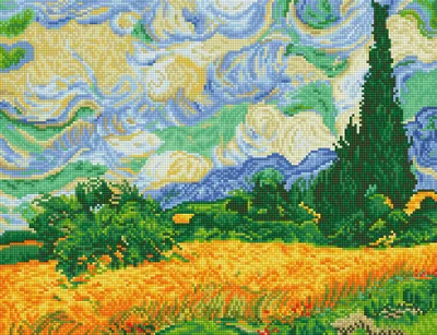 Produktbild von DIAMOND DOTZ® Original Diamond Painting Set Wheat Fields (Van Gogh) 51