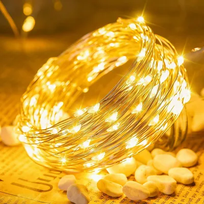 Lichtsnoer mit Timer, warmweiß, 5 m, 50 LEDs