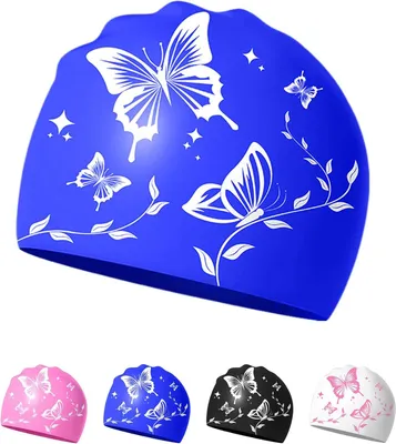 Imagen del producto de Gorro de natación de silicona para mujer, impermeable, antideslizante, elástico, ideal para piscina y deportes acuáticos