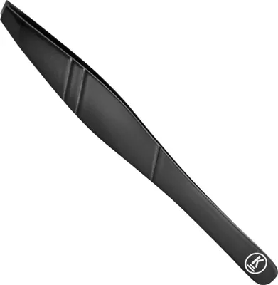 Produktbild von K-Pro Pinzette zum Augenbrauen zupfen aus Edelstahl Augenbrauenpinzette schräg - Schwarz