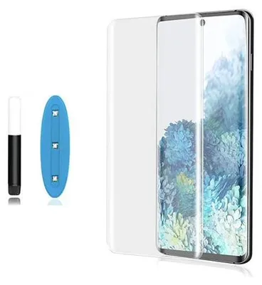 Produktbild von Glas-Displayschutz für Samsung S21 Voll-UV-Kleber