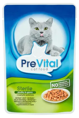 Produktbild von PreVital Sterile Katzennassfutter, Geflügel Beutel, 100g