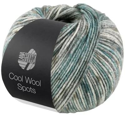 Produktbild von Lana Grossa - Cool Wool Spots 5002 creme dunkelgrau graubraun petrol