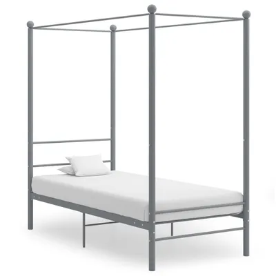 Produktbild von Himmelbett Grau Metall 90x200 cm