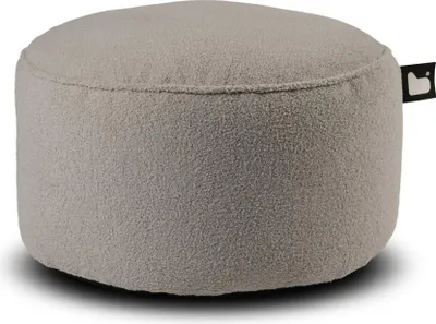 Productafbeelding van Extreme Lounging - b-poufe teddy - ronde poef - voor binnenshuis - zacht en comfortabel - 60x40 cm - zachtgrijs