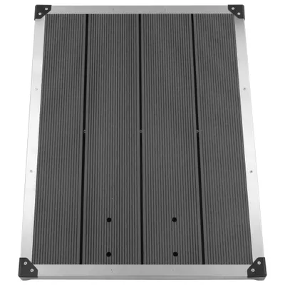 Immagine prodotto di vidaXL Piatto doccia da giardino in acciaio inox WPC 80 x 62 cm Grigio