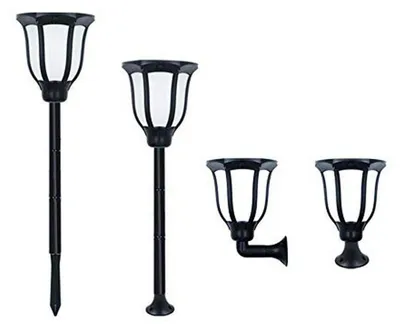 Solar-Fackel mit Bewegungsmelder, flackernde Flamme, 7 Modi, 2er-Pack