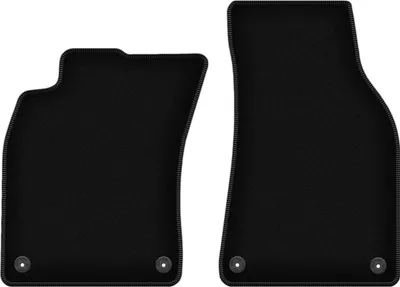 Zdjęcie produktu dla Wielganizator dywaniki welurowe przednie do Audi A6 C6 FL sedan, kombi, avant (2006-2011) - czarne dywaniki samochodowe BASIC komplet (2 szt.)
