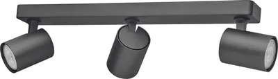 Produktbild von Oktaplex Bora Alu Deckenstrahler inkl. 3-Step Dimmbar GU10 Leuchtmittel Warmweiß Schwenkbar 3-flammig Schwarz