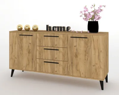 Produktbild von Kommode mit Schubladen Fernsehschrank HANA 3S Golden Craft Eiche/Golden Craft Eiche 150cm