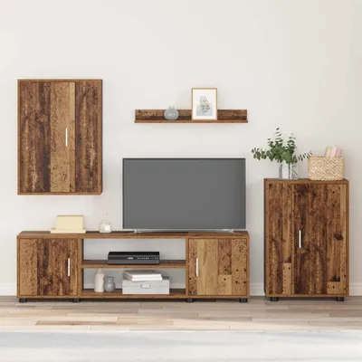 Productafbeelding van vidaXL TV-kastset, gerecycled hout, houtvezel