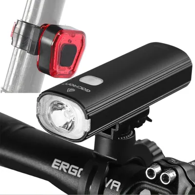 Immagine prodotto di FIT4MED | Set Luce Bicicletta - 400 Lumen - Ricaricabile Usb - Luce anteriore e posteriore - 99 G