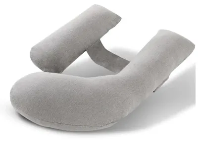 Produktbild von Schwangerschaftskissen - U-förmiges Körperkissen - Für Seitenschläfer - Verstellbar - Lenden- & Bauchstütze - Mikrofaserfüllung - 100% Polyester - Antistatisch - Dunkelgrau