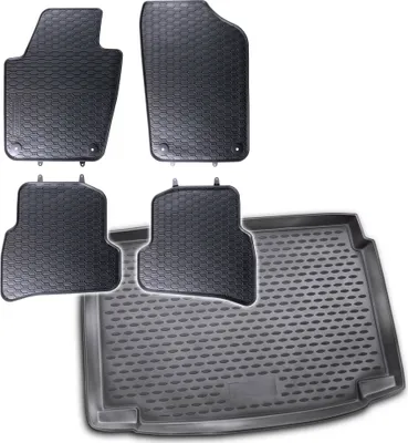 Produktbild von Gummi Kofferraumwanne + Fußmatten Set für VW Polo 6R, Bj. 12/2009-2017