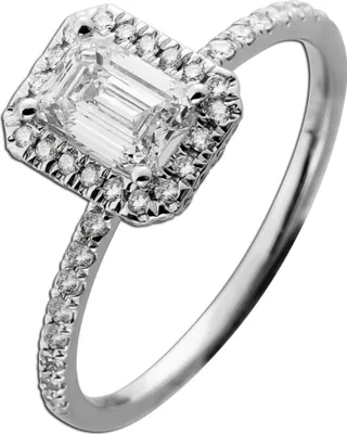Produktbild von Diamantring 1.5ct Halo Weissgold 585 14K Lab Grown Brillanten IGI 20