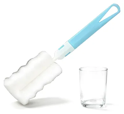 Image de Kit de nettoyage de bouteilles - 3 pièces avec long manche - Pour le nettoyage des biberons et des récipients