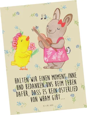 Produktbild von Mr. & Mrs. Panda Grußkarte Ostern Frühlingsgefühle - Blumig - Geschenk, Osterhase, Ansichtskarten, Kunstkarten, Ansichtskarte, Postkarten, Ostergeschenke, Frühling