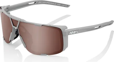 Produktbild von 100% Eastcraft Soft Tact Stone Grey/HiPER Crimson Silver Mirror Lens Fahrradbrille