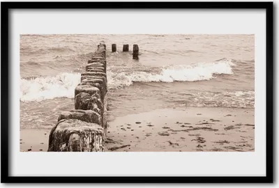 Produktbild von Bild 60x40 MDF-Rahmen Wandkunst Meer, Strand, Architektur