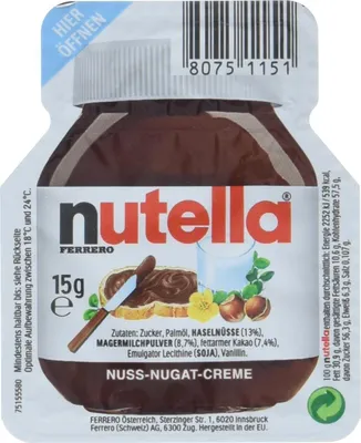 Produktbild von 40x Ferrero Nutella Nuss-Nougat-Creme Brotaufstrich Portionspackung 15g