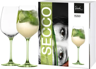 Image de EISCH 2 verres Hugo 500/21g pied vert en boîte cadeau SECCO FLAVOURED 15512021