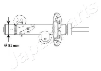 Produktbild von JAPANPARTS Stoßdämpfer Vorne Rechts passend für PEUGEOT 2008 Kombi (CU) Federbein MM-01130