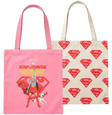 Productafbeelding van DC Comics boodschappentassen, set van 2, Superman en Supergirl