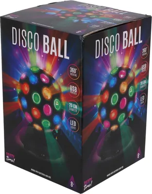 Produktbild von Party Time Disco LED Kugel 20 cm - bunte Partybeleuchtung