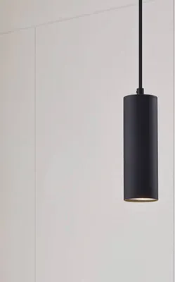 Produktbild von Lindby Pendelleuchte Joffrey, Ø 6 cm, schwarz, Metall, GU10